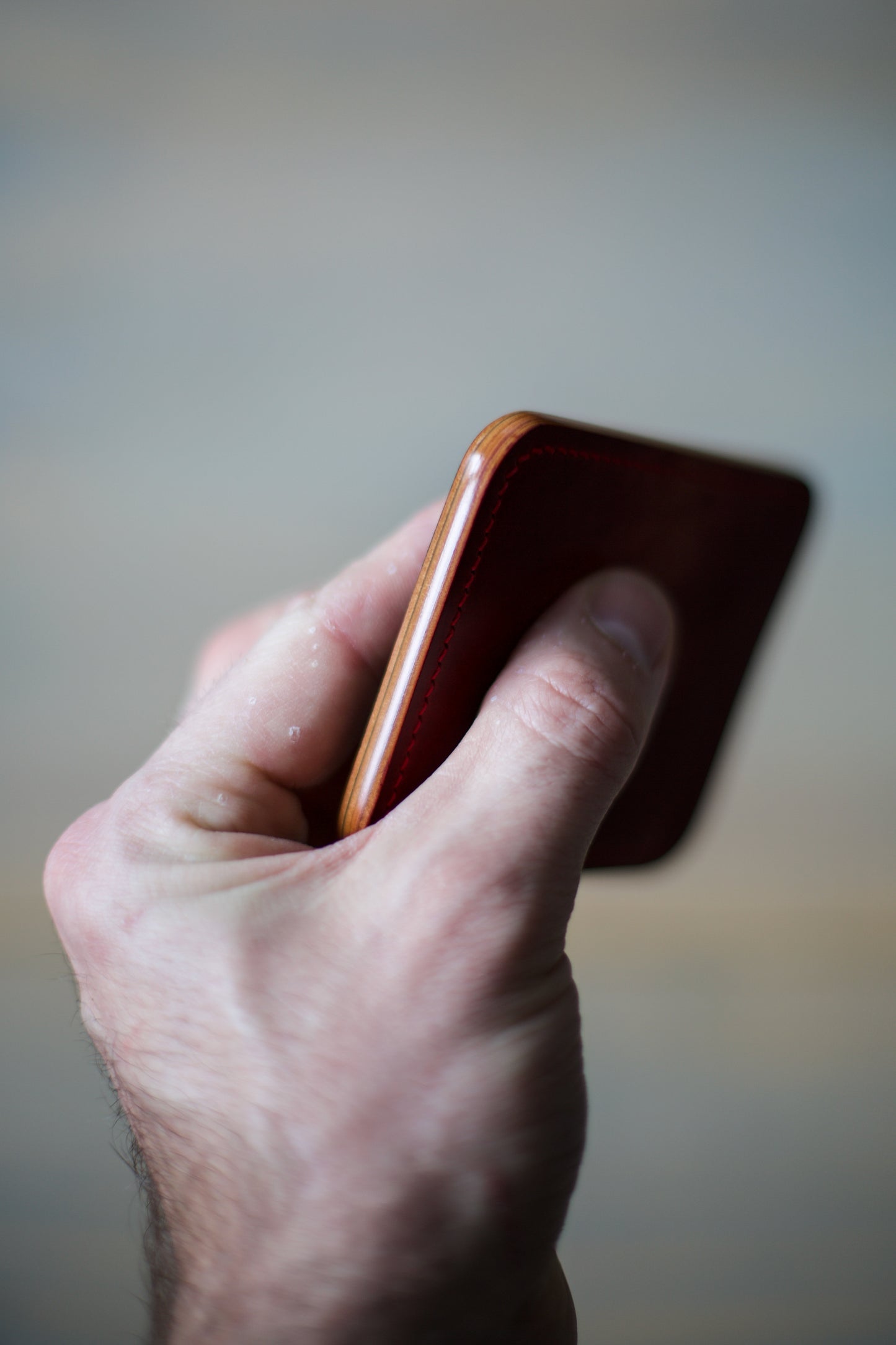 3 POCKET CARDHOLDER (green/red shell cordovan leather)