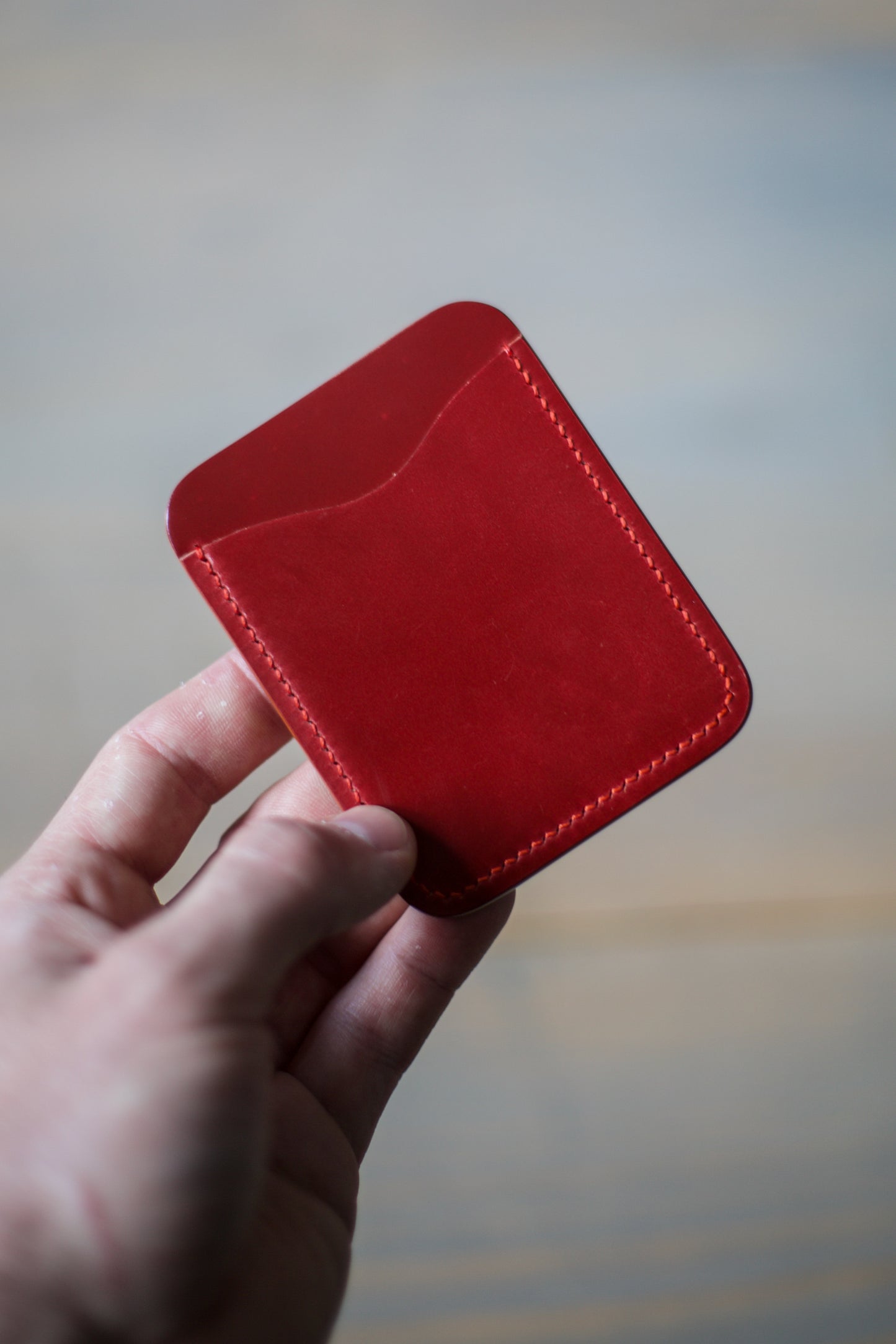 3 POCKET CARDHOLDER (red shell cordovan leather)