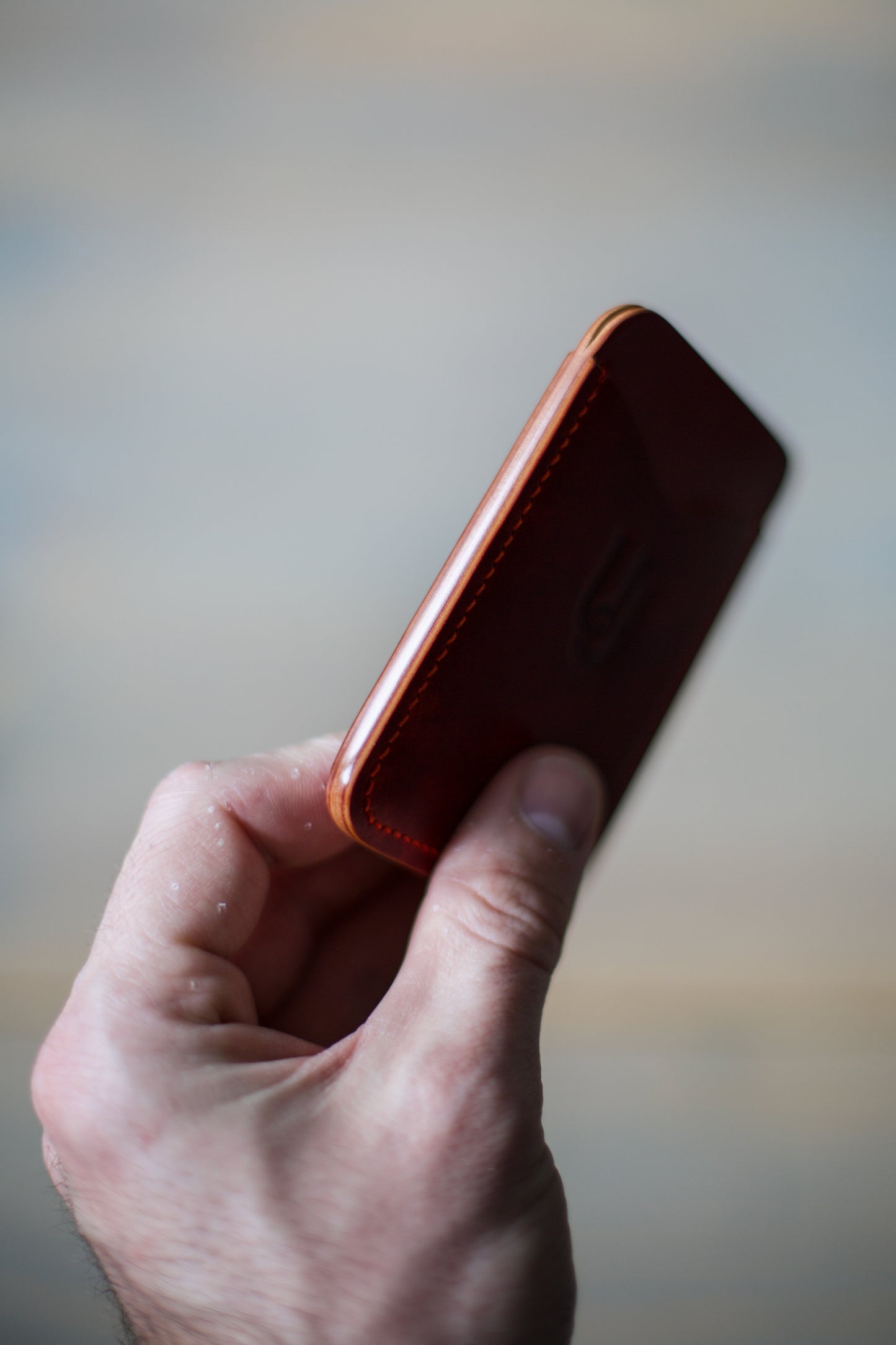 3 POCKET CARDHOLDER (red shell cordovan leather)