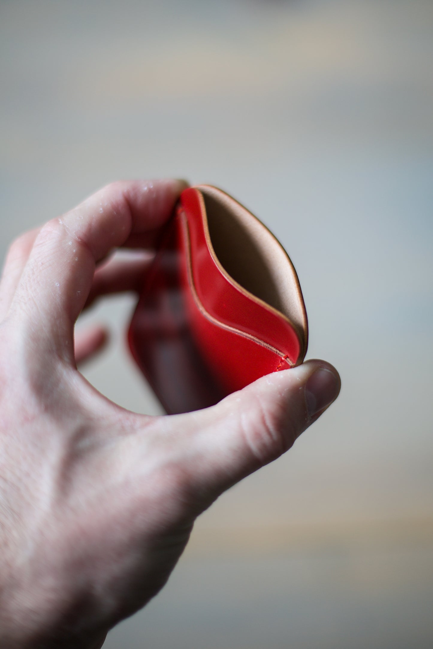 3 POCKET CARDHOLDER (red shell cordovan leather)