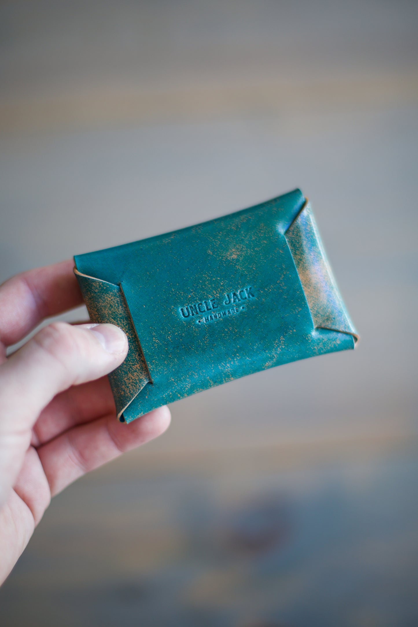 LIDIA WALLET (marbled teal cordovan)