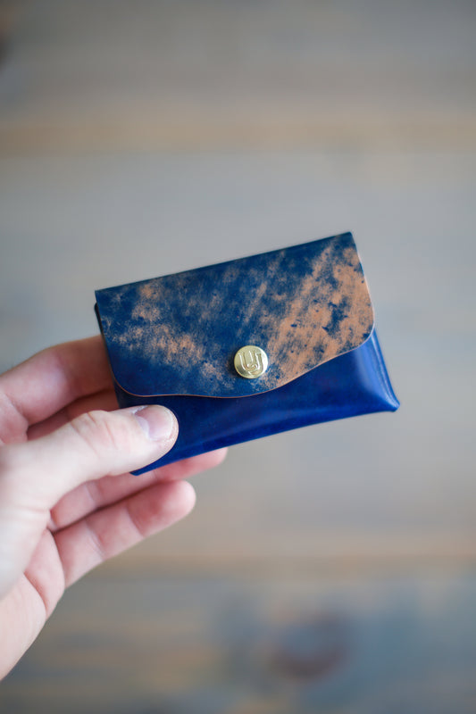 LIDIA WALLET (marbled blue cordovan)