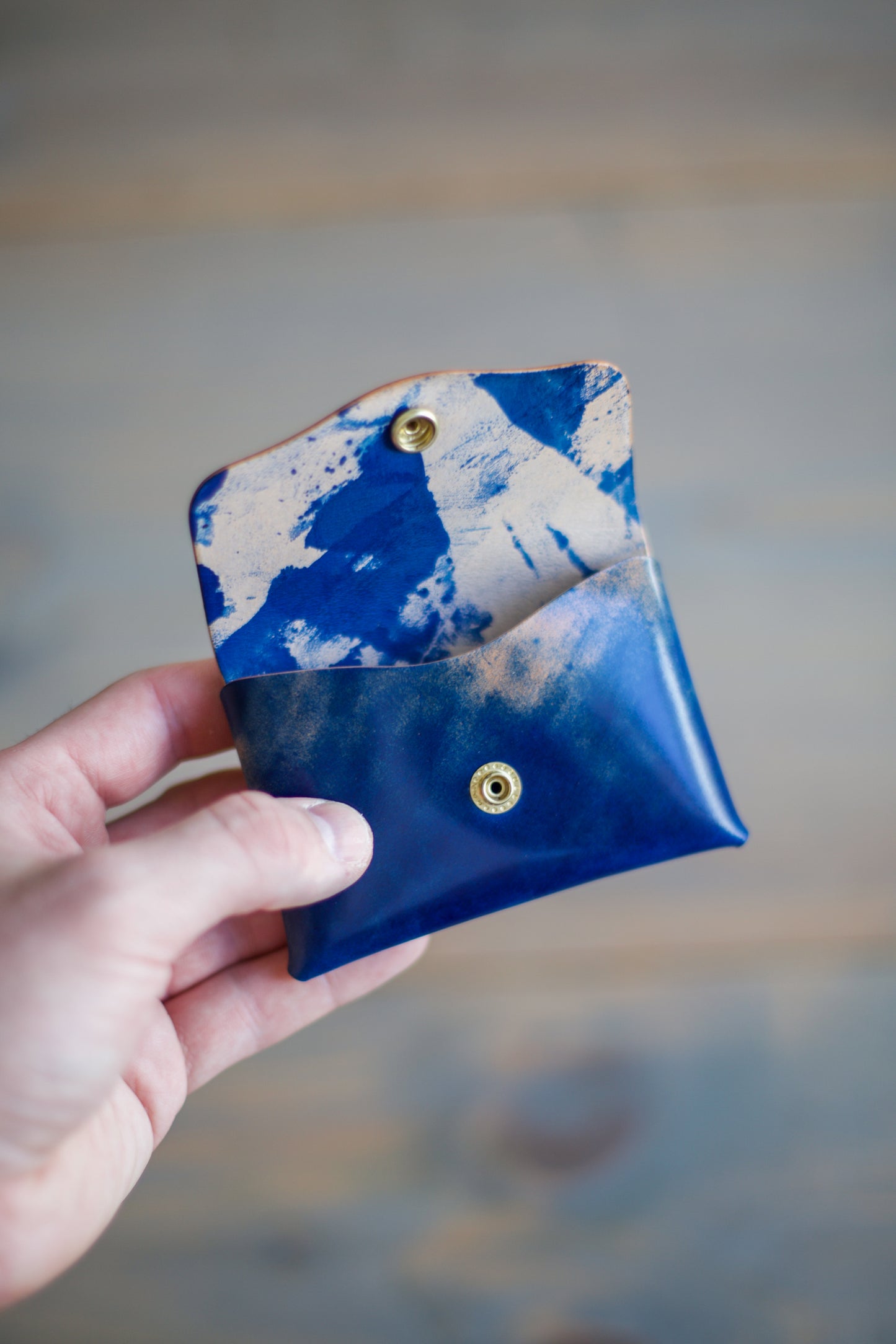 LIDIA WALLET (marbled blue cordovan)