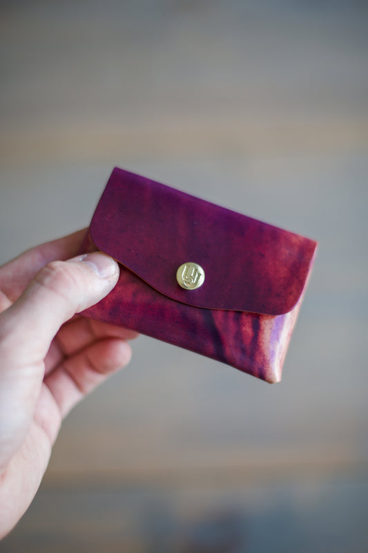 LIDIA WALLET (marbled purple cordovan)