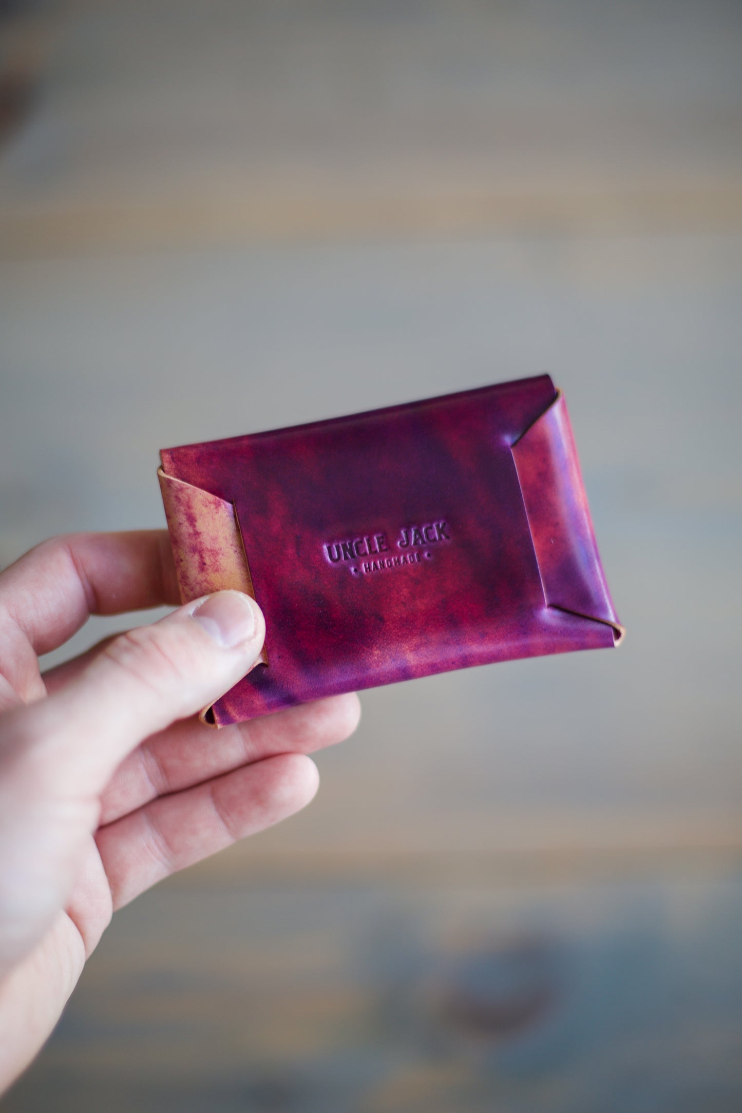 LIDIA WALLET (marbled purple cordovan)