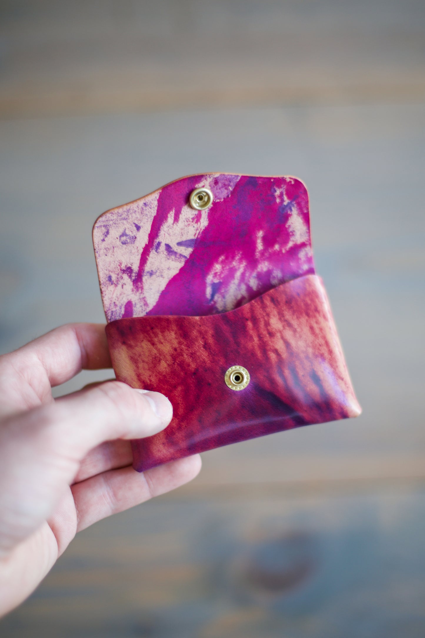 LIDIA WALLET (marbled purple cordovan)