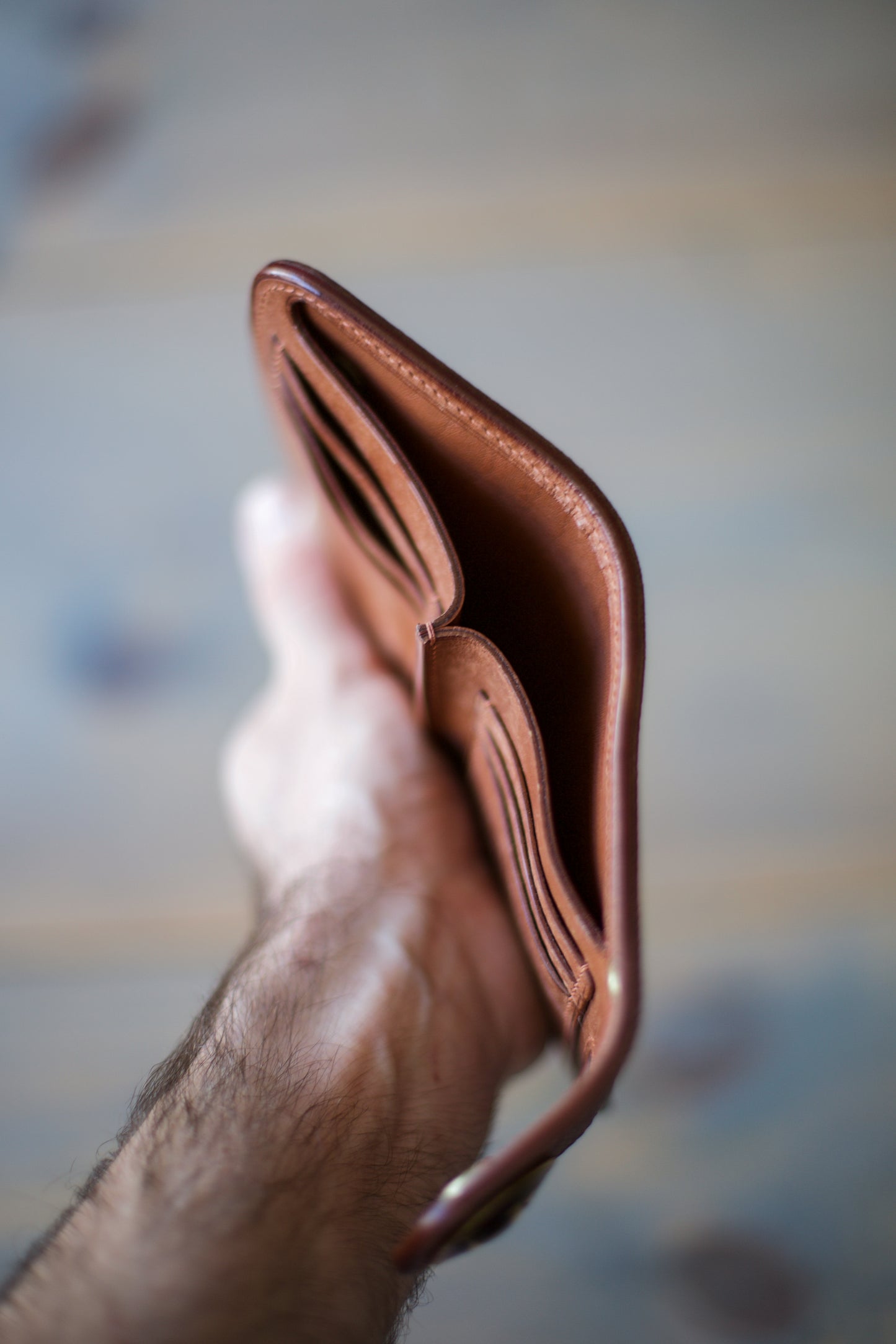 CONCHO WALLET (brown veg tan leather)