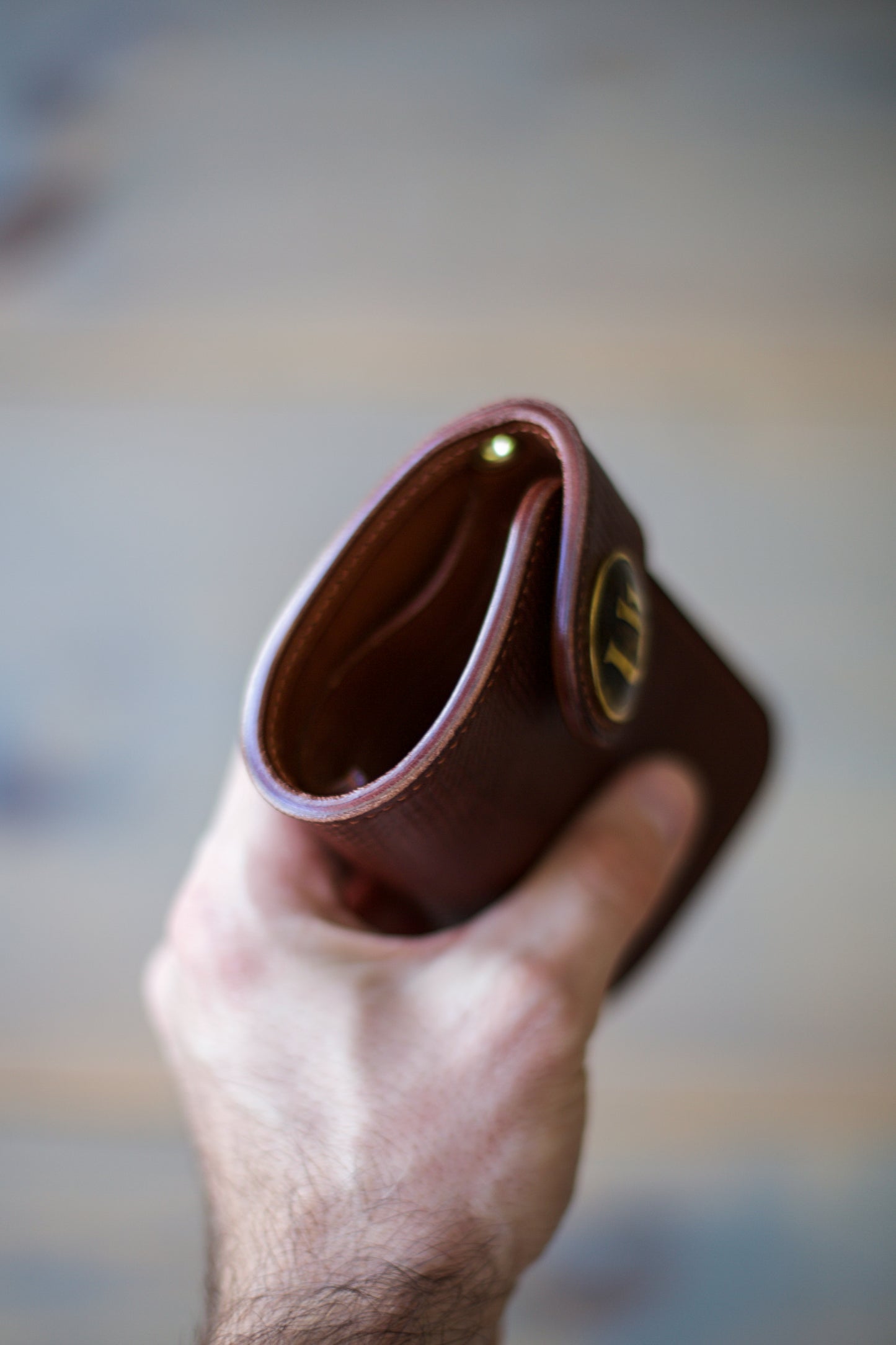 CONCHO WALLET (brown veg tan leather)