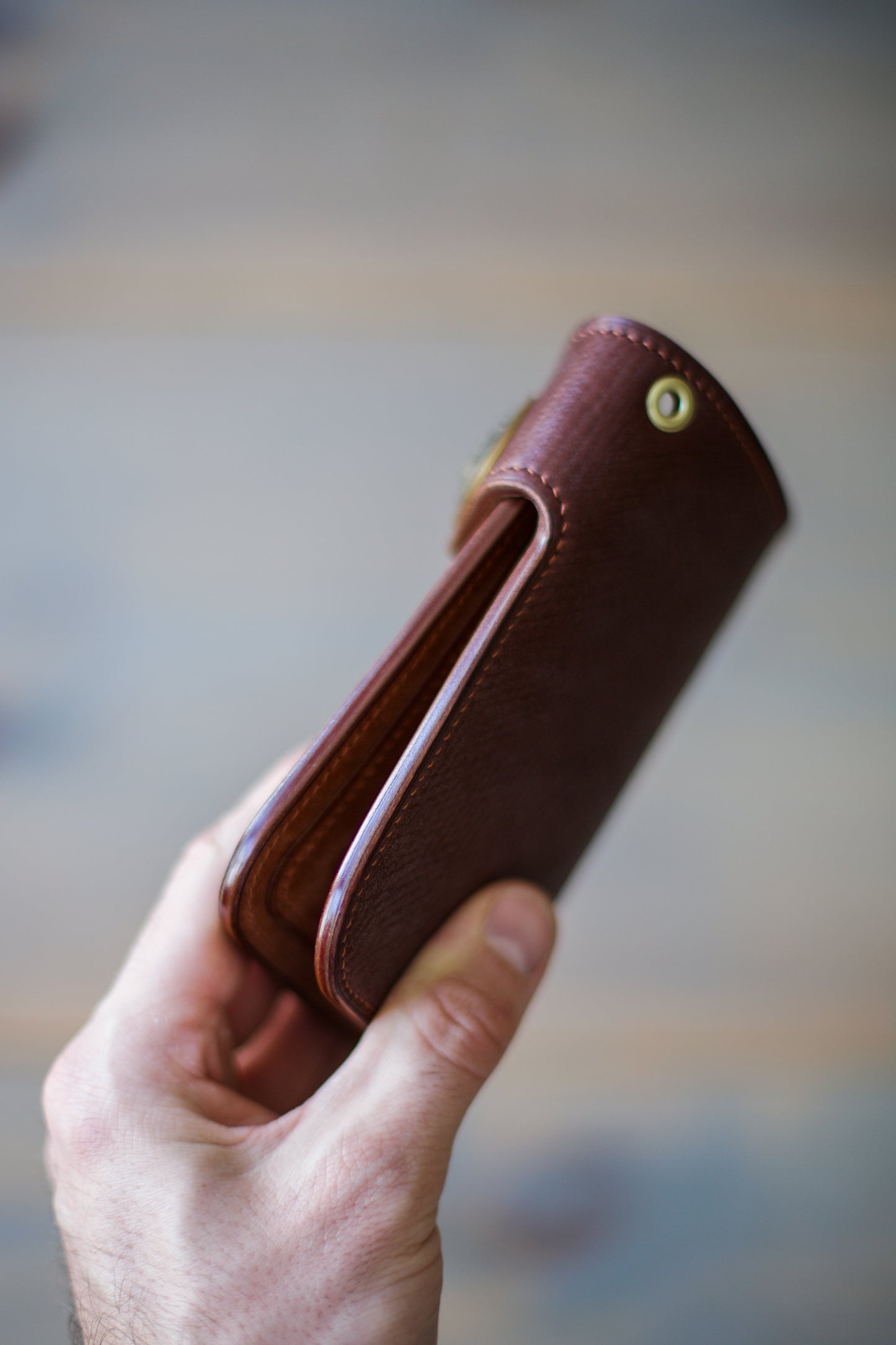 CONCHO WALLET (brown veg tan leather)