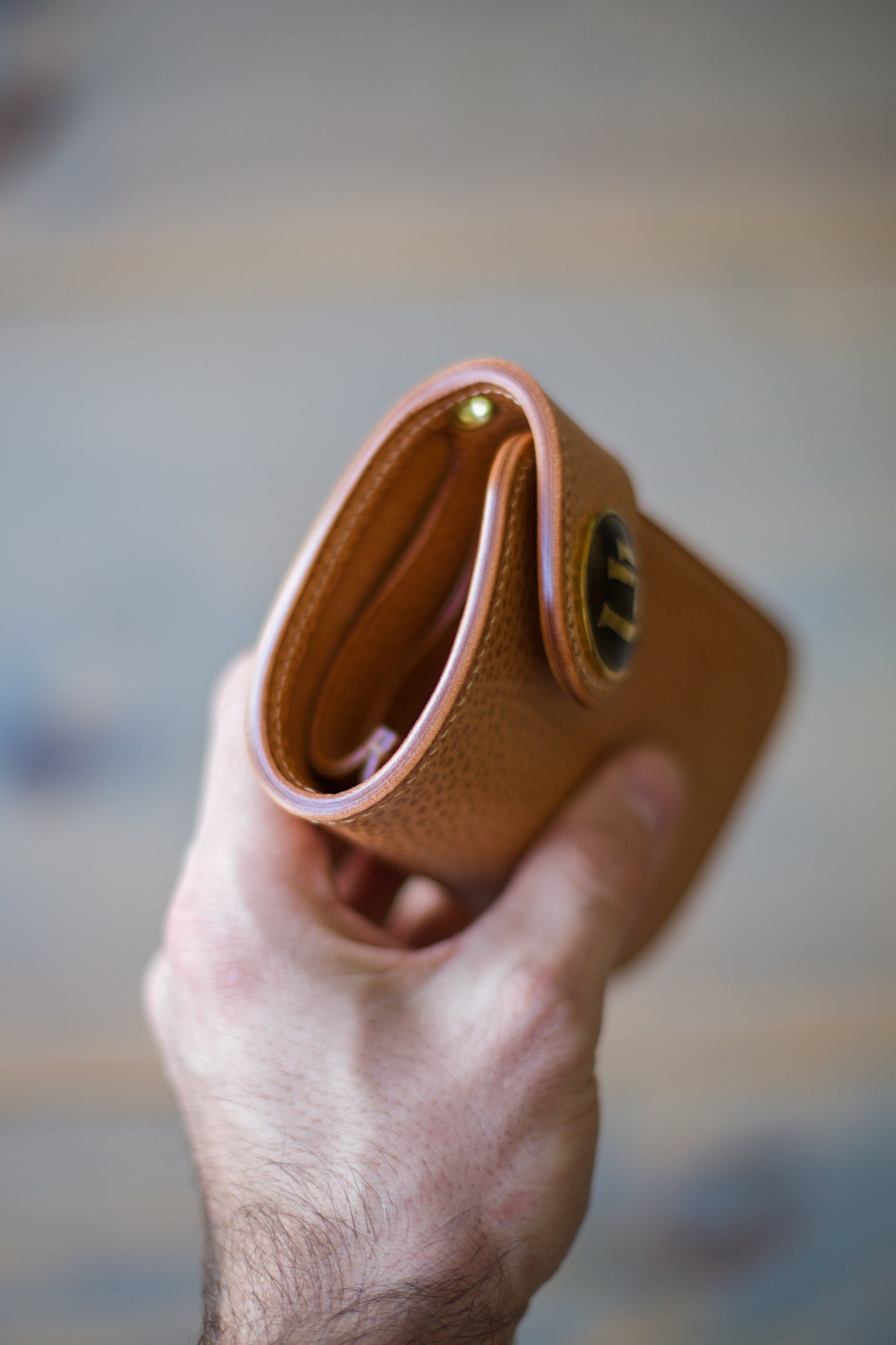 CONCHO WALLET (natural dollaro leather)