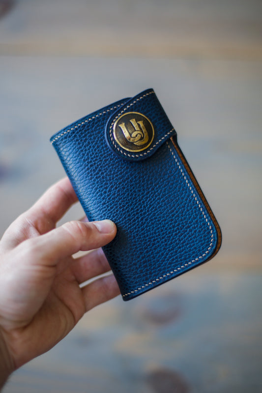 CONCHO WALLET (blue/natural dollaro leather)