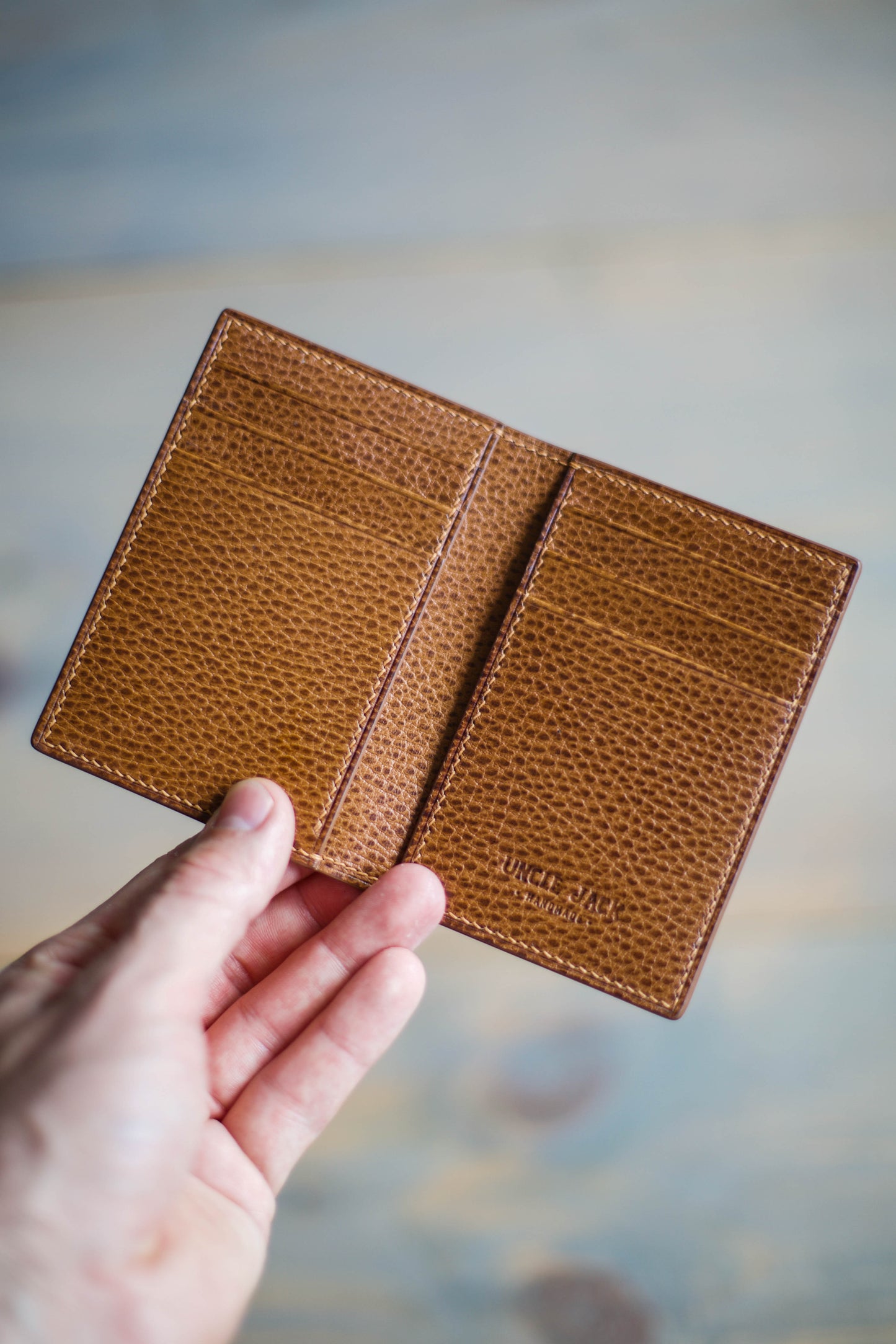 6 SLOT BIFOLD (whiskey dollaro/ natural lizard leather)