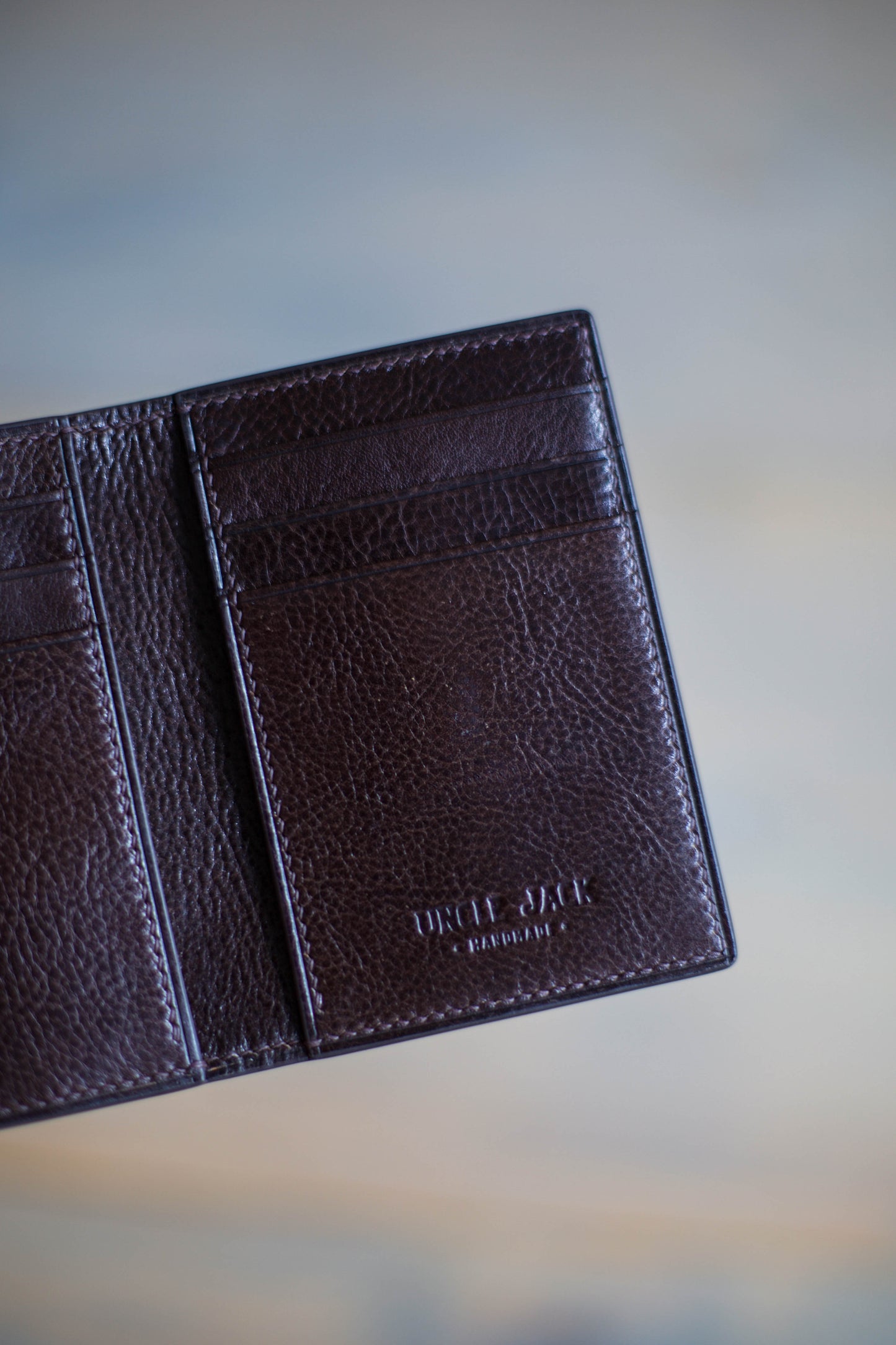 6 SLOT BIFOLD (brown veg tan/ brown lizard leather)