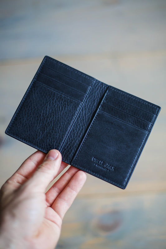 6 SLOT BIFOLD (black veg tan/ dark grey lizard)