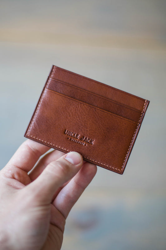 5 POCKET CARDHOLDER (brown veg tan leather)