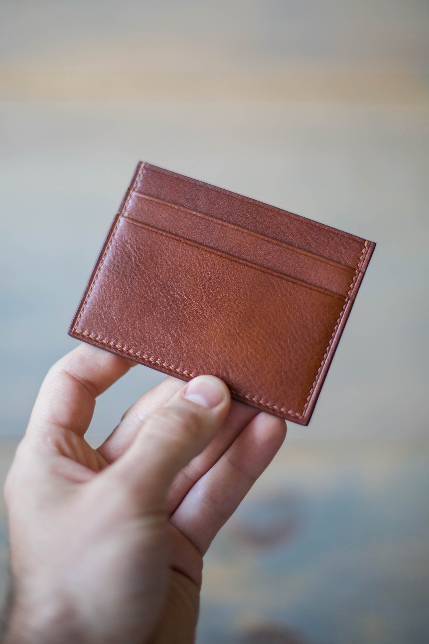 5 POCKET CARDHOLDER (brown veg tan leather)