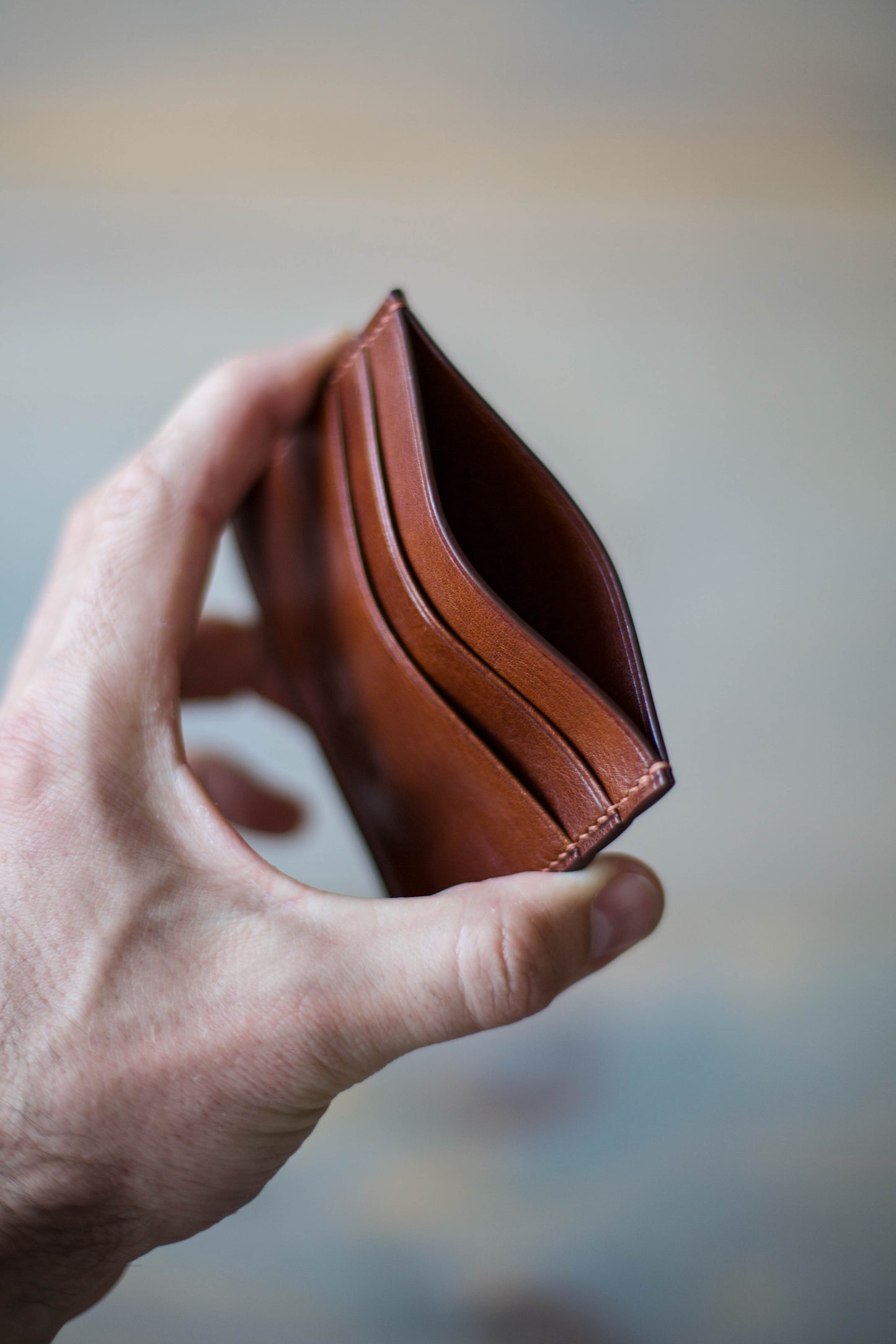 5 POCKET CARDHOLDER (brown veg tan leather)