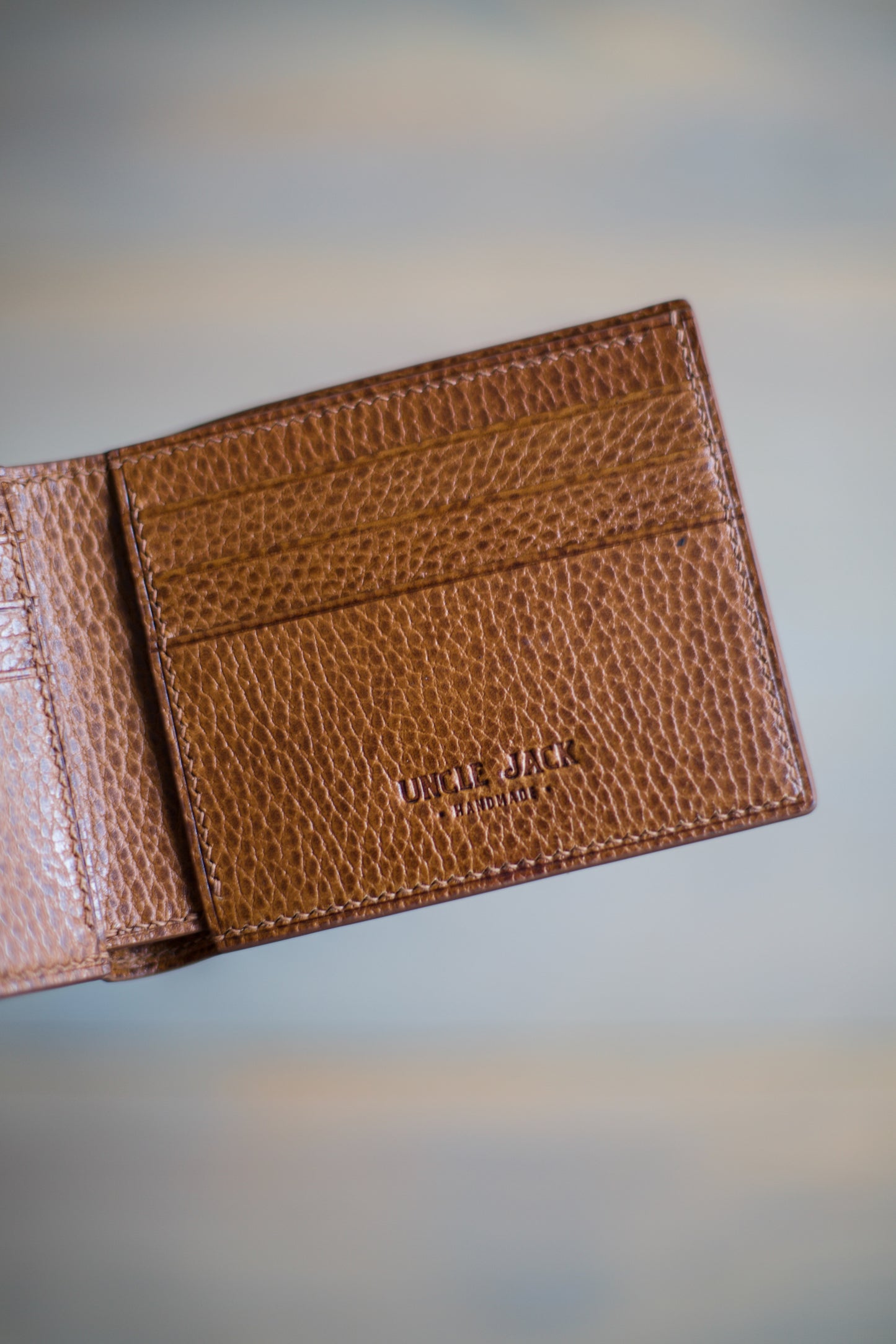 6 SLOT BIFOLD (brown Dollaro/ light gold lizard leather)