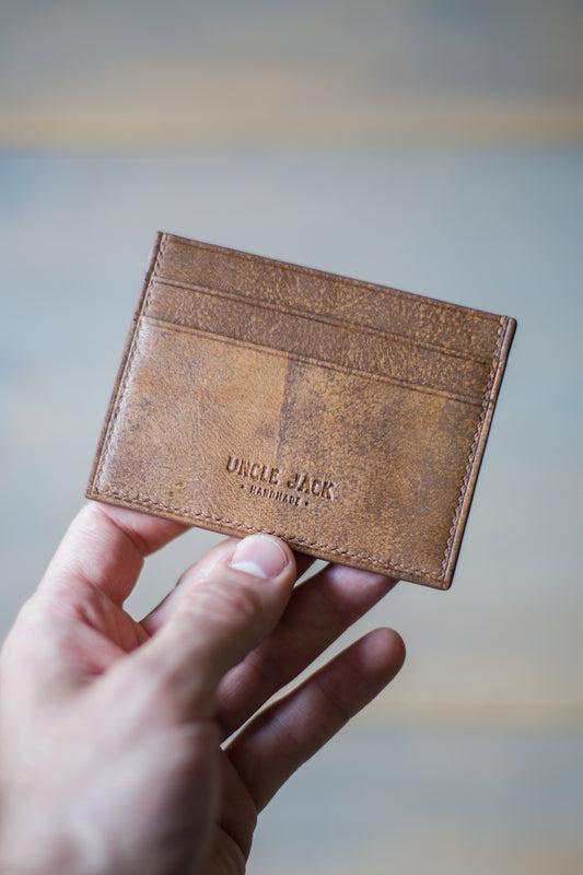 5 POCKET CARDHOLDER (caramel Martina leather)