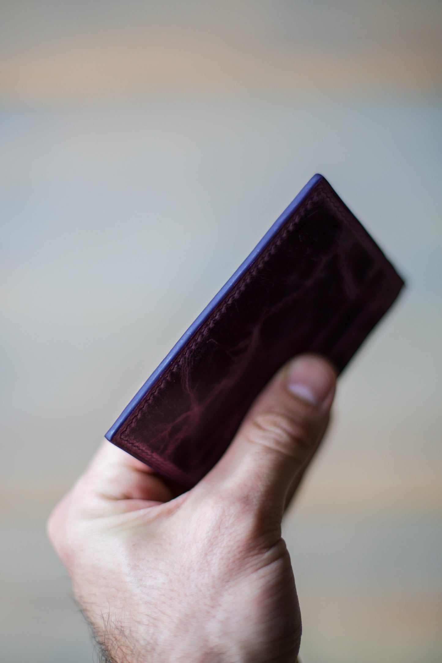 5 POCKET CARDHOLDER (purple Mad Dog leather)